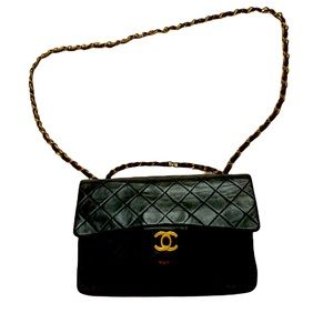 CHANEL Double Flap VINTAGE (1989) Classic Quilted 24K gold plated hardware